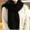 Женская накидка, всесезонная вязаная шаль из чистой шерсти, женский повседневный кашемировый шарф, белый свитер, женский сложенный кардиган, шаль, модный шарф L230920