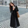 Women's Trench Coats Streetwear Loose Coat Midi Length Fashion Korean Elegant Khaki Black Windbreaker Casual Double Breasted Tops 230920