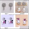 Paramètres de bijoux Boucles d'oreilles en perles Mode 925 Sier Réglage Boucle d'oreille pour les femmes Montage Blanc DIY Drop Livraison Dhgarden Otixr