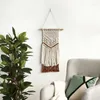 Tapissries Bohemian Art Wall Hanging Macrame Tapestry Handgjorda bomullsrep för sovsal Dekor Dekor Bedroom Headboard Decoration