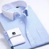 NYA MENS Luxury Slim Fit Stylish Formal Long Semes Strips Cotton French Cuff Dress Shirts 63402982