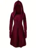 プラスサイズのドレスサイズゴシックフード付きコスプレハロウィーンパーティーパフォーマンス女性服230920用の長袖