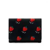 Wallets Cartoon Women Wallet Fruits Pu Leather Card Holder Mini Clutch Money Clip Female Cute Short Tri-fold Buckle Coin Purses