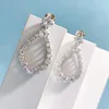 Dangle Earrings Classics 18Kゴールドメッキ925 Sterling Silver Real Moissanite Diamond Water Drop Jewelry Gra