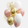 Party Decoration 12pcs 12inch Black Gold Latex Balloons Graduation Helium Globos Adult Kids Birthday Decorations Baby Shower Home Supplies 230920