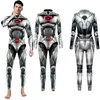 Catsuit Costumes Super-héros Cyborg Victor Stone Sexy Slim Combinaison Catsuit Costumes Cosplay Zentai Homme Body Déguisement Halloween