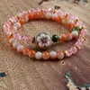 Strand Colorful Ceramic Crystal Vintage Aesthetics Cute Flower Charm Bracelets For Women Girl Friendship Jewelry Gifts