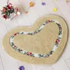 Carpets YOUZI Rose Love-shaped Floor Mat High Absorbent Non-slip Machine Washable Cushion Carpet Bathroom Mats