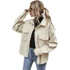 Kvinnorjackor Woolen Blend Single-Breasted Loose Warm Coats Office Lady Lady Tweed Outwear Female Streetwear Overcoat 230920