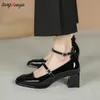 Dress Shoes Fashion Women's Shoes Mary Jane Style Ladies Shoes Low Heel Shallow Mouth Round Toe Solid Color Women's Shoes Party Shoes 230920