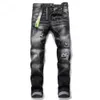 Designer Jeans Hommes Pantalons Lin Hip Hop Hommes Jeans En Détresse Ripped Biker Slim Fit Moto Denim pour Men56dn