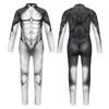 Catsuit Costumes Tiger Wolf 3D Print Animal Zentai Jumpsuit Outfit Kids Boys Girls Halloween Cosplay Costume Party Role Play Dress Up Bodysuit