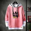 Herrtröjor tröjor vårens huvtröja harajuku mode japan streetwear hoodies män avslappnade män kläder prind länge ärm tröja menl230920