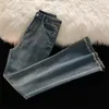 Dżinsy damskie goweimmes moda wiosna kobiet w talii długie dżinsowe spodnie duże rozmiar vintage Blue Flare Spodery marne pd1504