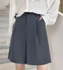 Calças femininas cintura alta solta curta mulher all-match cor sólida shorts feminino 2023 moda coreana verão de grandes dimensões para mulher 5xl