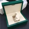 3 stili più nuovi di migliore qualità verde scuro originale Woody Watch Box Papers sacchetto regalo per scatole Rolex 116600 scatole di orologi