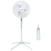 Shinic Ventilatore a pedale oscillante da 16" a 3 velocità con base pieghevole, altezza e inclinazione regolabili, SP17-16AWT, Bianco