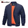 Women's Down Parkas Magcomsen Men's Bomber Jacket Spring/Fall varma jackor full zip vadderad kappa vindtät tjock jacka pilot utkläder streetwear l230920