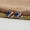 Boucles d'oreilles pendantes en forme de cœur, drapeau américain, 4 juillet, boucles d'oreilles en forme de cœur, 248m