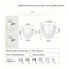 Regalo trasparente Bicchieri da birra resistenti a doppia parete Bicchieri da birra Tazza da caffè amorevole Tazza a forma di cuore in vetro trasparente 920