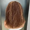 Högkvalitativ peruansk indisk brasiliansk P4/27 Färg 100% Raw Virgin Remy Human Hair 4B Kinky Curly 13x4 Transparent spets frontal kort peruk