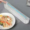 Magnetic Foil Cling Film Wrap Dispenser Plastic Wrap Cutter Food Storage Holder Box Baking Paper Cutter Kitchen Tool Accessories