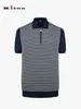 Mens Polos Summer kiton Stitching Knitted Zipper Cotton Blue Polo Shirts