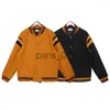 Herrjackor herrjackor våren Autumn Baseball Jacket Hip Hop Warme Bomb Män kvinnor Tungt tyg Loose Woolen Coat X0920 X0921