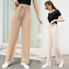 Kvinnor Pants Woman Trousers Autumn/Winter Wide Bent Tall midja Straight Leisure DrawString Woman's Drop YWXCBSK001