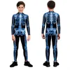 أزياء Catsuit Healrescence Skeleton 3D Print Kids Cosplay Jumpsuit Boys Girls Halloween Carnival Party Comples Children