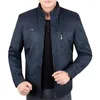 Erkek Ceket Moda Erkekler Sonbahar Bahar İnce Ceket Sıradan Stand Yakası Jaqueta Maskulina Plus Boyut S-3XL HJ484