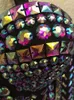 Dames Tanks Hoge kwaliteit Retro Strass Tops Glitter Corset met Kristallen 2023 Dames Zwart Bustier Sexy Mouwloos Crop Top Voor Feest
