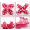 Été nouveau 4 pièces ensemble couleur bonbon sandales pour animaux de compagnie anti-dérapant souple Pvc caoutchouc Yorkshire chaussures dessin animé respirant chaussures pour petits chiens Mz61316T