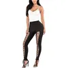 Women's Pants s Sexy Lace Up Bandage Leggings High Waist Trousers Party NightClub Female Fitness Skinny Long 230919