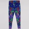 New Colorful Sequins Printing Leggings Women Sexy Tights Fitness Leggins Gym Trainning Push Up Jogging Running High Waist Polyester Sport Pants