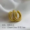 Orecchini minimalisti con orecchini geometrici con fibbia ad ago circolare e orecchini che preservano il colore placcato in oro per gioielli wpmen