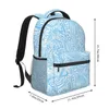 Ryggsäck Vacker blå Paisley Classic Basic Canvas School Casual Daypack Office for Men Women