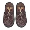 Slippers Winter Slipper Woman Man Fluffy Warm Tree Of Life House Shoes