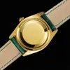 Diamant-Herrenuhr, 40 mm, grüne Armbanduhr, automatische mechanische Armbanduhr, Montre De Luxe, Lederarmband, modische Armbanduhren, Doppelkalender
