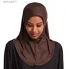 Cape femme coton Modal musulman islamique arabe écharpe Mini longue Hijab casquettes L230920