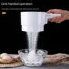 調理器具プラスチックカップ形状機械粉をふるい電気粉シフターシェーカーパウダーシフターアイシングシュガーシェーカー電動ベーキングツール230920