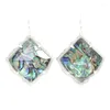 매달린 귀걸이 패션 패션 고품질 연 Square Abalone Natural Mother Pearl Earring