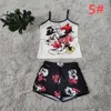 Women Two Piece Pants Sleeveless Outfits Casual Print Vest Top and Shorts Set Free Ship