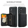 PU LEATHER 2IN1 Avtagbar blixtlåsfodral för Samsung Galaxy S23 Fe S22 Ultra S21 S20 Obs 20 Obs20 9 Korthållare Kickstand Conque