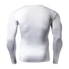 Herr t-shirts vårfast färgkomprimering män långa ärmar t-shirt kroppsbyggande polyester toppar s-xxl storlek fitness manliga kläder 230920