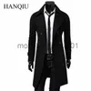 Trenchs pour hommes Mens Trench Coat 2023 Nouveau créateur de mode hommes Long manteau automne hiver double boutonnage coupe-vent mince Trench manteau hommes grande taille J230920