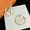 Hoge kwaliteit oorringen Designer diamanten oorbellen maat 4cm Studs Earring 925 zilver voor vrouwen liefhebbers cadeau luxe sieraden nieuw 22265G