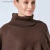 Mulheres Cape Mulheres Primavera Outono Xaile Senhora Malha Envoltório Xadrez Pulôver Manto Solto Gola Alta Camisola Queda Poncho Atacado Drop Shipping L230920