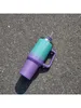 Vattenflaskor 1 st 40oz Automobile Cup 304 Rostfritt stål Termisk regnbågfärg Färggradient 230919