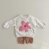 Kleidung Sets 2 stücke Herbst Baby Jungen Mädchen Weiche Kleidung Casual Blume Sonne Welle Drucke Pullover Cord Hosen Kinder Outfit baumwolle Anzug Herbst 230919